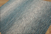8x10 Hand Knotted 100% Wool Modern & Contemporary Oriental Area Rug Cream, Aqua Color